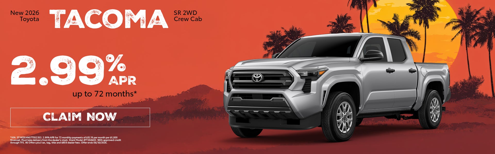 New 2026 Toyota Tacoma SR 2WD Crew Cab